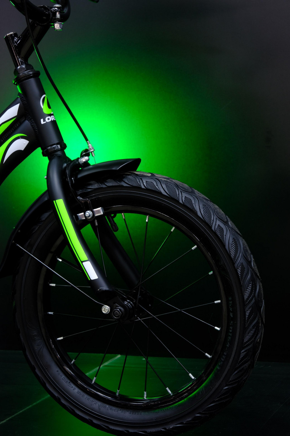 Lorak Junior 16 Boy Матовый Чёрный/Зелёный